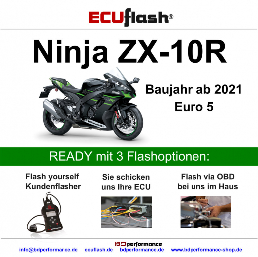 ECUflash KAW ZX 10R BJ ab 2021-> Euro5 siehe bitte Details